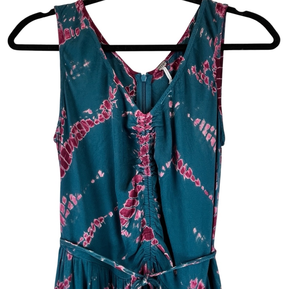 NEW YFB Young Fabulous & Broke Maxi Dress in Dark Teal Savannah Wash Tie Dye S - Picture 3 of 12